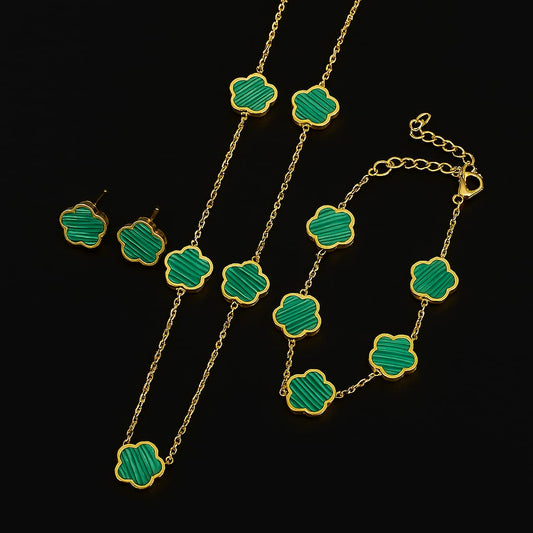 Émeraude Fleur Armband/Set