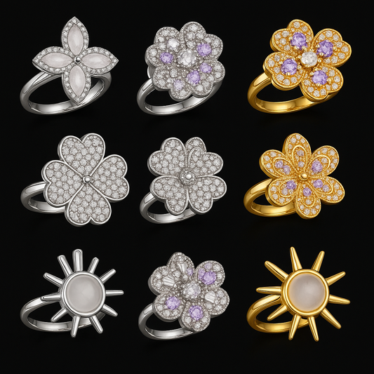 Glitter Bloom Ringe
